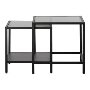 Skleněné odkládací stolky v sadě 2 ks 50x50 cm Bronco – Unique Furniture