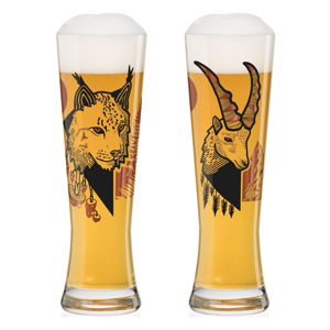 Sada 2 pivních sklenic z křišťálového skla Ritzenhoff Black Label Daniel Fatemi, 660 ml