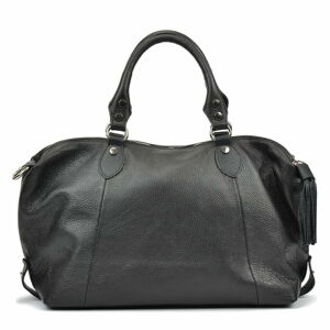 Černá kožená kabelka Mangotti Bags Vivi