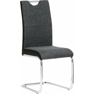 Tempo Kondela Židle IZMA - černá ekokůže / tmavě šedá látka + kupón KONDELA10 na okamžitou slevu 10% (kupón uplatníte v košíku)