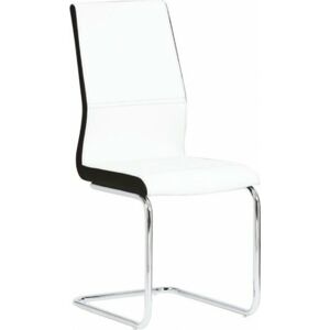 Tempo Kondela Židle NEANA - ekokůže bílá / černá + kupón KONDELA10 na okamžitou slevu 3% (kupón uplatníte v košíku)