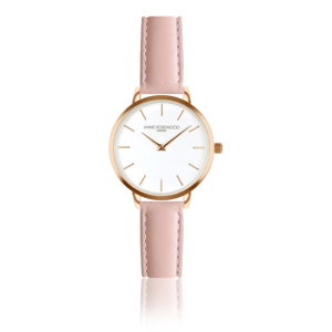 Dámské hodinky s růžovým koženým páskem Annie Rosewood Elsa