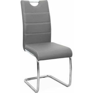 Tempo Kondela Jídelní židle ABIRA - světle šedá ekokůže + kupón KONDELA10 na okamžitou slevu 3% (kupón uplatníte v košíku)