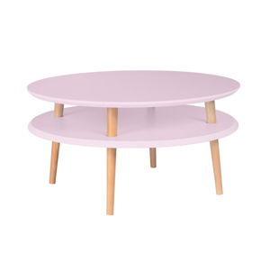 Růžový konferenční stolek Ragaba UFO, Ø 70 cm