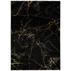 Černý koberec Universal Gold Marble, 140 x 200 cm