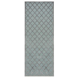 Šedo-modrý běhoun Mint Rugs Shine Karro, 80 x 250 cm