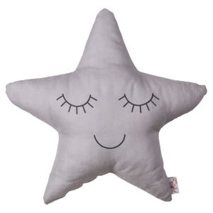 Šedý dětský polštářek s příměsí bavlny Apolena Pillow Toy Star, 35 x 35 cm