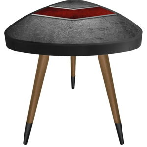 Příruční stolek Maresso Red Metal Triangle, 45 x 45 cm