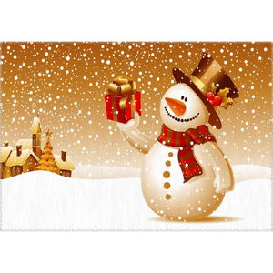 Koberec Vitaus Christmas Period Snowman, 50 x 80 cm