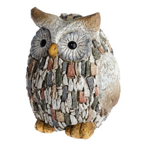 Zahradní dekorace Dakls Garden Deco Owl With Stones, výška 22 cm