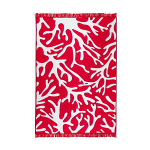 Červeno-bílý oboustranný koberec Coral Reef, 140 x 215 cm