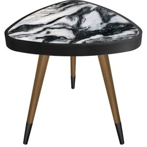 Příruční stolek Maresso Marble Black And White Triangle, 45 x 45 cm