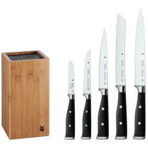 Sada 5 nožů ze speciálně kované nerezové oceli a kuchyňského bloku WMF Grand Class
