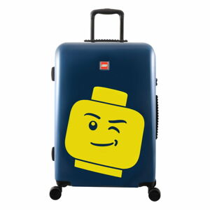 Modrý kufr na kolečkách LEGO® Luggage Minifigure Head 24"