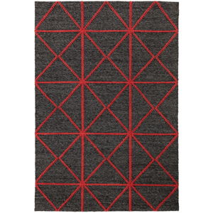 Černo-červený koberec Asiatic Carpets Prism, 120 x 170 cm