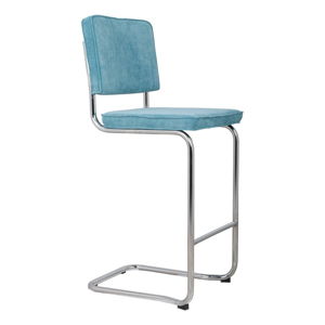 Modrá barová židle 113 cm Ridge Rib – Zuiver