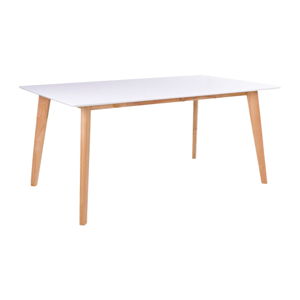 Bílý jídelní stůl s hnědýma nohama House Nordic Vojens, délka 150 cm