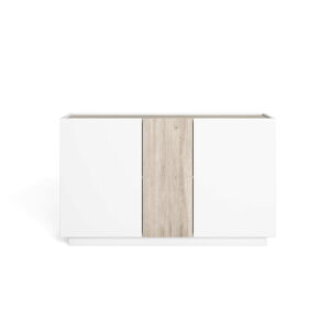 Bílá/přírodní skříňka v dekoru dubu 130x78 cm Udine – Marckeric