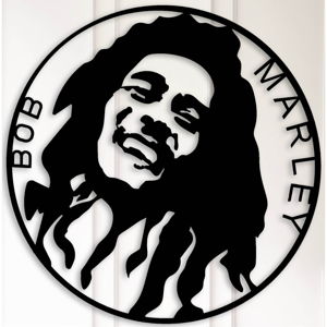 Černá nástěnná dekorace Bob Marley