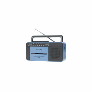 Modro-šedý přehrávač Crosley Cassette
