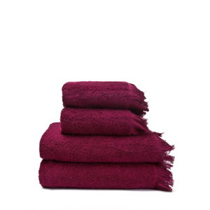 Sada 2 červených ručníků a 2 osušek ze 100% bavlny Bonami, 50 x 90 + 70 x 140 cm