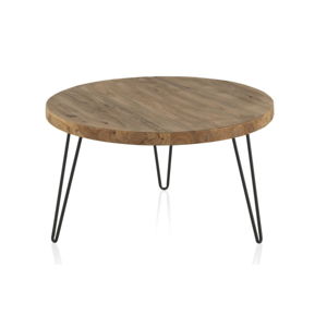 Konferenční stolek s deskou z jilmového dřeva Geese Camile, ⌀ 71 cm