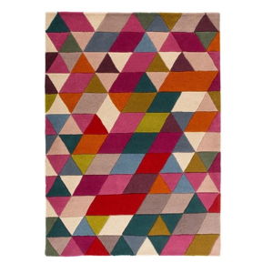 Vlněný koberec Flair Rugs Illusion Prism Pink Triangles, 160 x 220 cm