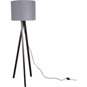 Tempo Kondela Stojací lampa LILA Typ 10 - šedá / dřevo + kupón KONDELA10 na okamžitou slevu 10% (kupón uplatníte v košíku)