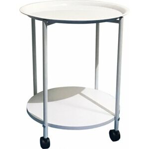 Tempo Kondela Příruční stolek s kolečky DERIN - bílá + kupón KONDELA10 na okamžitou slevu 3% (kupón uplatníte v košíku)