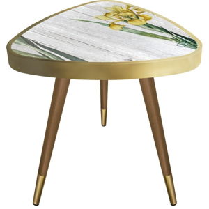 Příruční stolek Maresso Yellow Orchid Triangle, 45 x 45 cm
