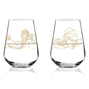 Sada 2 sklenic z křišťálového skla Ritzenhoff Mythology, 500 ml