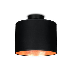 Černé stropní svítidlo s detailem v měděné barvě Sotto Luce MIKA, ⌀ 25 cm