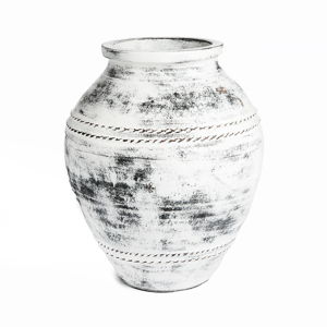 Bílá keramická váza Simla Antik, ⌀ 40 cm
