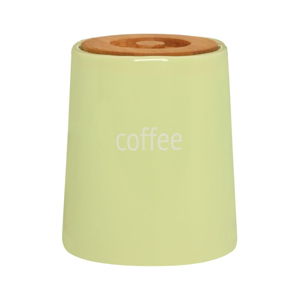 Zelená dóza na kávu s bambusovým víkem Premier Housewares Fletcher, 800 ml