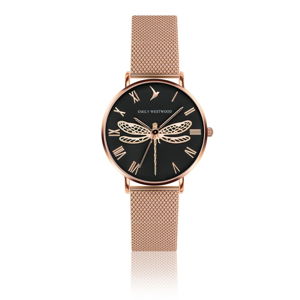 Dámské hodinky s páskem z nerezové oceli v růžovozlaté barvě Emily Westwood Fly