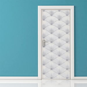 Adhezivní samolepka na dveře Ambiance White Padded Door, 83 x 204 cm