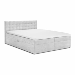 Dvoulůžková postel ve stříbré barvě Mazzini Beds Jade, 180 x 200 cm