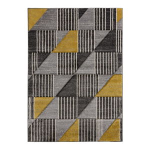 Šedo-žlutý koberec Flair Rugs Velocity, 120 x 170 cm