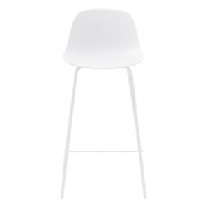 Bílá plastová barová židle 92,5 cm Whitby – Unique Furniture