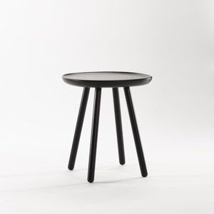 Černý odkládací stolek z masivu EMKO Naïve Small, ø 45 cm