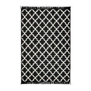 Černo-bílý oboustranný koberec Madalyon, 140 x 215 cm