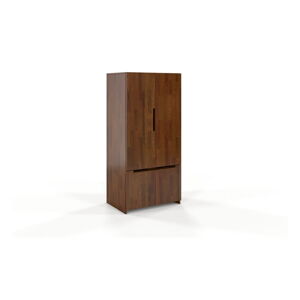 Hnědá šatní skříň z borovicového dřeva Skandica Bergman, 86 x 180 cm