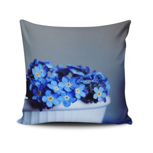 Povlak na polštář s příměsí bavlny Cushion Love Azulo Gris, 45 x 45 cm