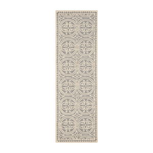 Vlněný koberec Marina Light Grey, 76x243 cm
