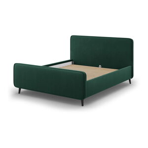 Zelená čalouněná dvoulůžková postel s roštem 140x200 cm Kaia - Micadoni Home