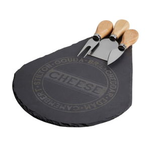 Servírovací prkénko na sýr se 3 noži Premier Housewares Cheese Set
