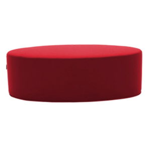 Červený puf Softline Bon-Bon Felt High Red, délka 120 cm