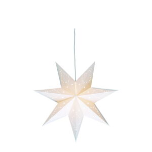 Bílá vánoční závěsná světelná dekorace Markslöjd Saturnus, výška 45 cm