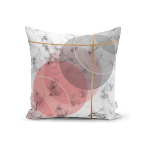 Povlak na polštář Minimalist Cushion Covers Pink Marble, 45 x 45 cm