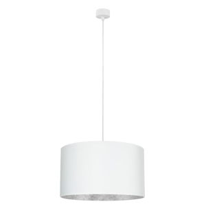 Bílé závěsné svítidlo s detailem ve stříbrné barvě Sotto Luce Mika XL, ⌀ 50 cm